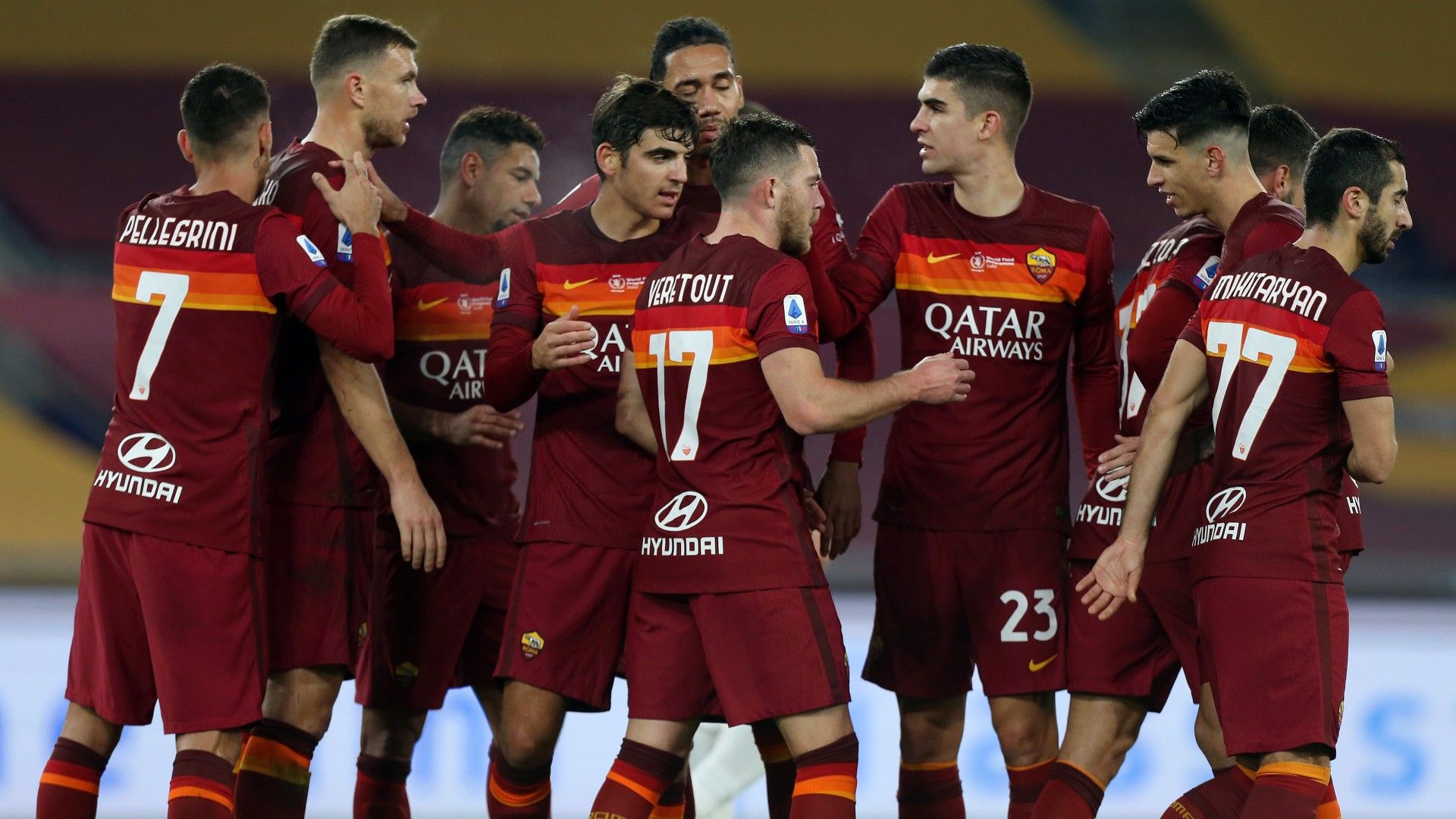 Roma celebration - Roma Torino - Serie A 2020/21