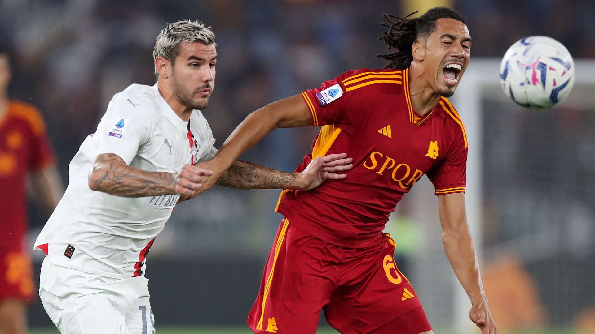 Theo Hernandez Chris Smalling Roma AC Milan 2023-24