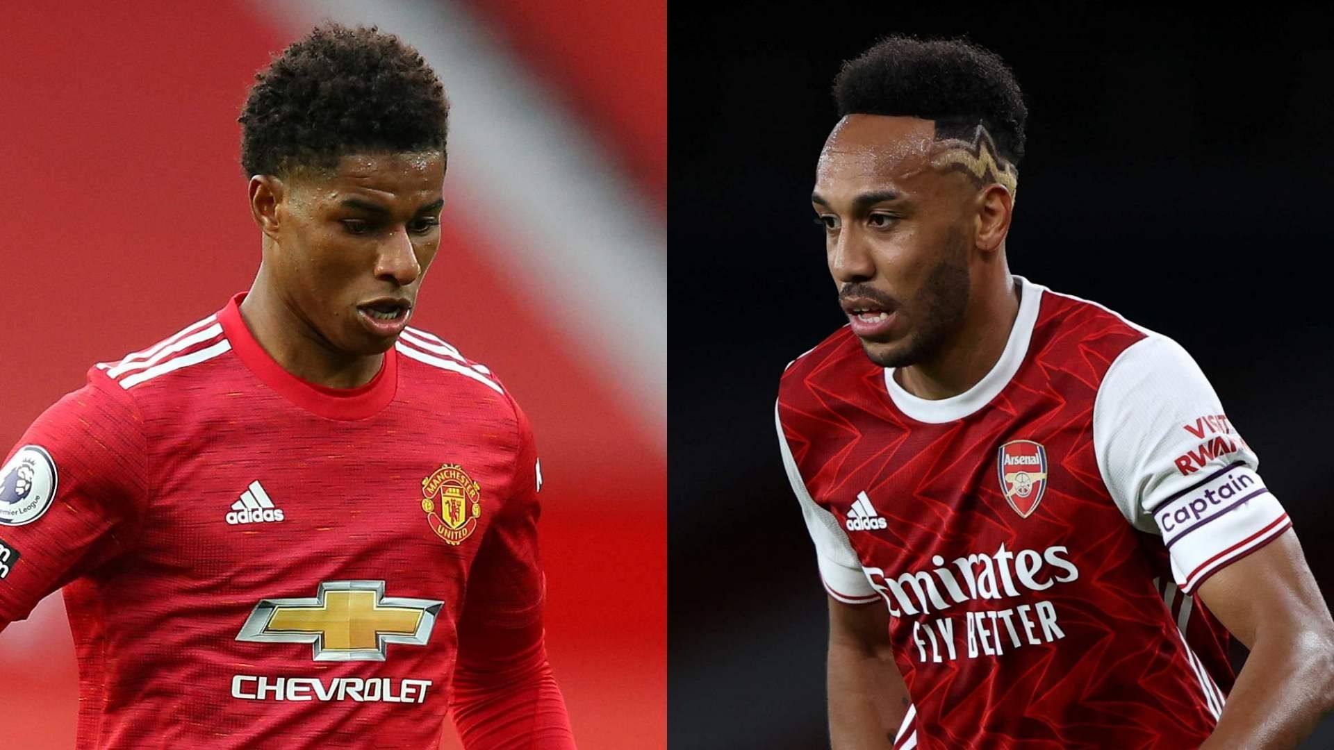 Rashford Manchester United Aubameyang Arsenal 2020-21