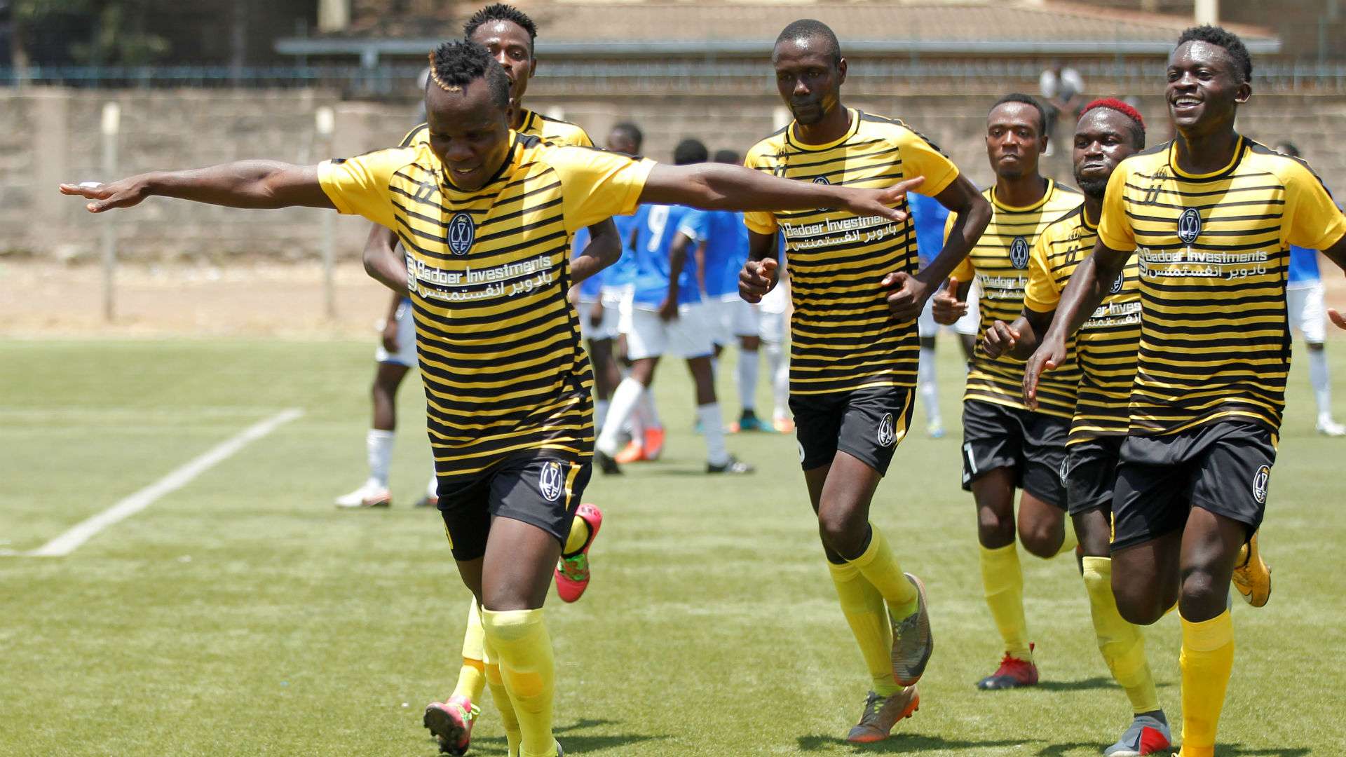 Wazito players celebrate win over Nairobi City Stars.