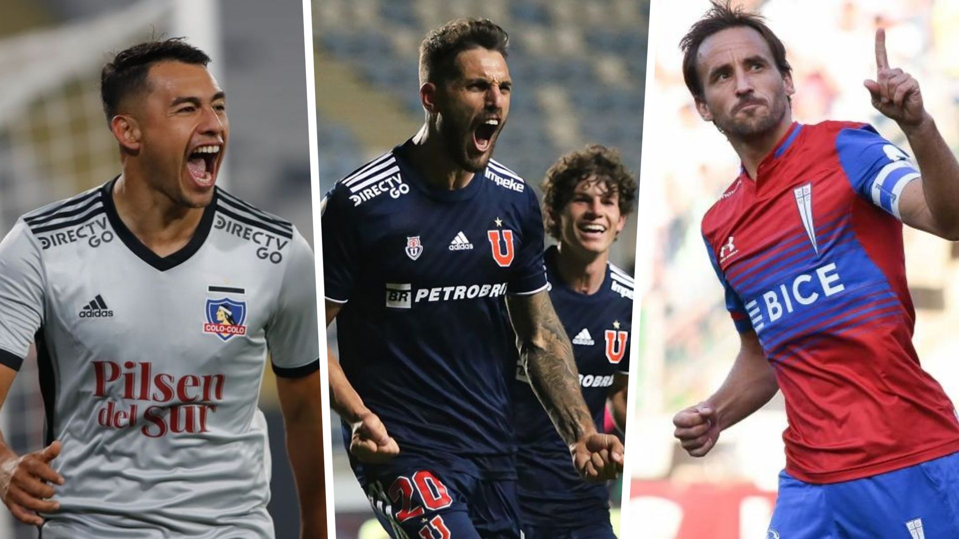 Iván Morales, Joaquín Larrivey y José Pedro Fuenzalida