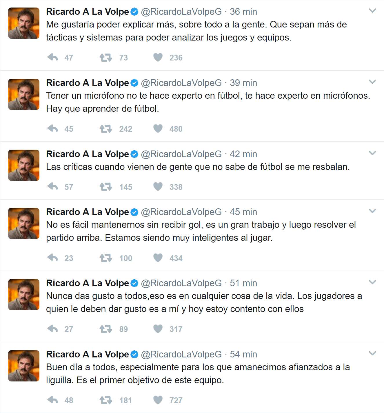 Ricardo La Volpe Twitter 16042016