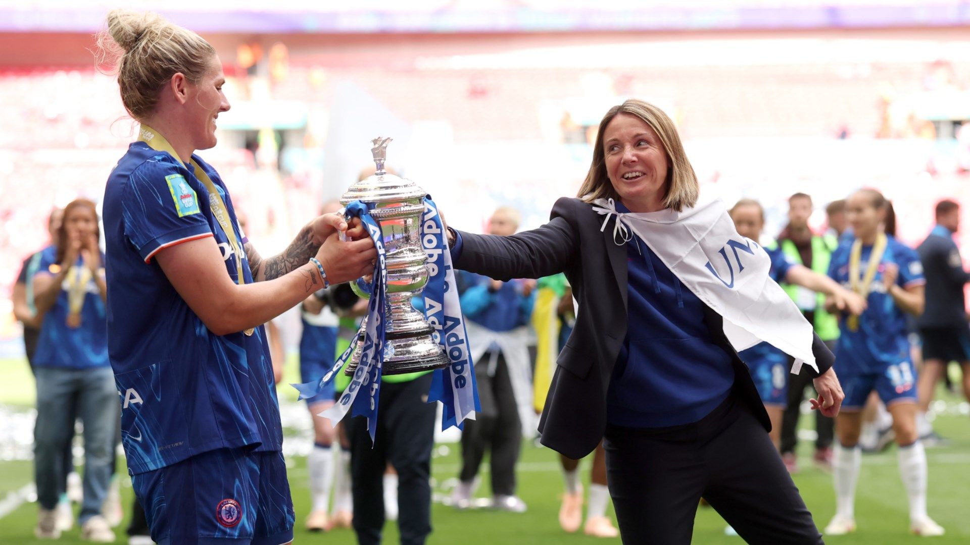 Millie Bright Sonia Bompastor Chelsea Women FA Cup 2024-25