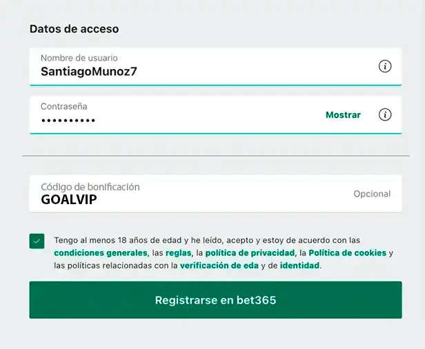 bet365 registro codigo bonificacion