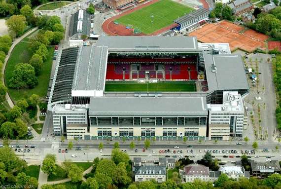 Parken Stadium - F.C. Kobenhavn & Osterbro Stadium - Boldklubben af 1893 and BK Skjold - Closest Stadiums