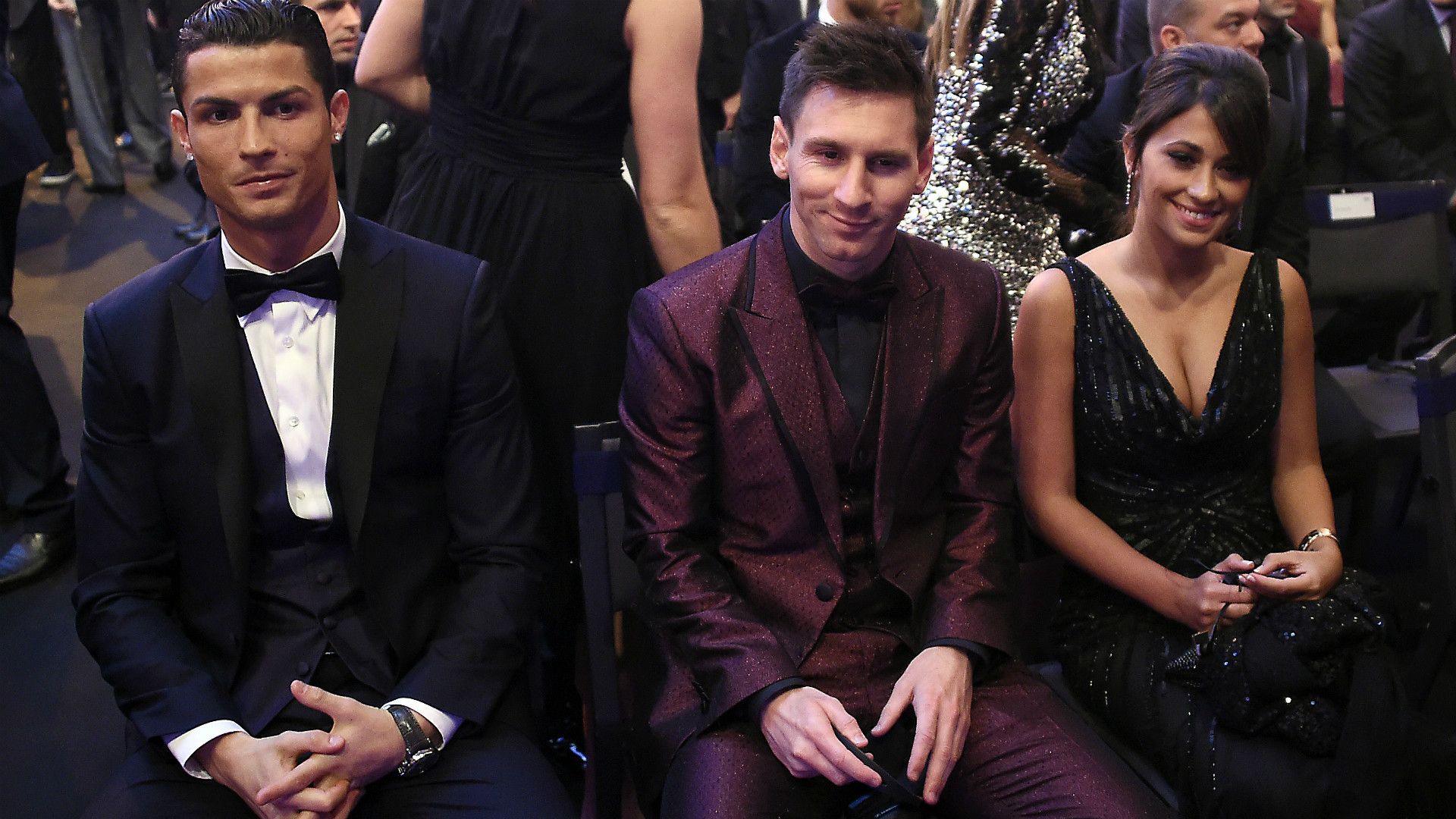 Cristiano Ronaldo Messi Antonella Roccuzzo FIFA Ballon d'Or 2014