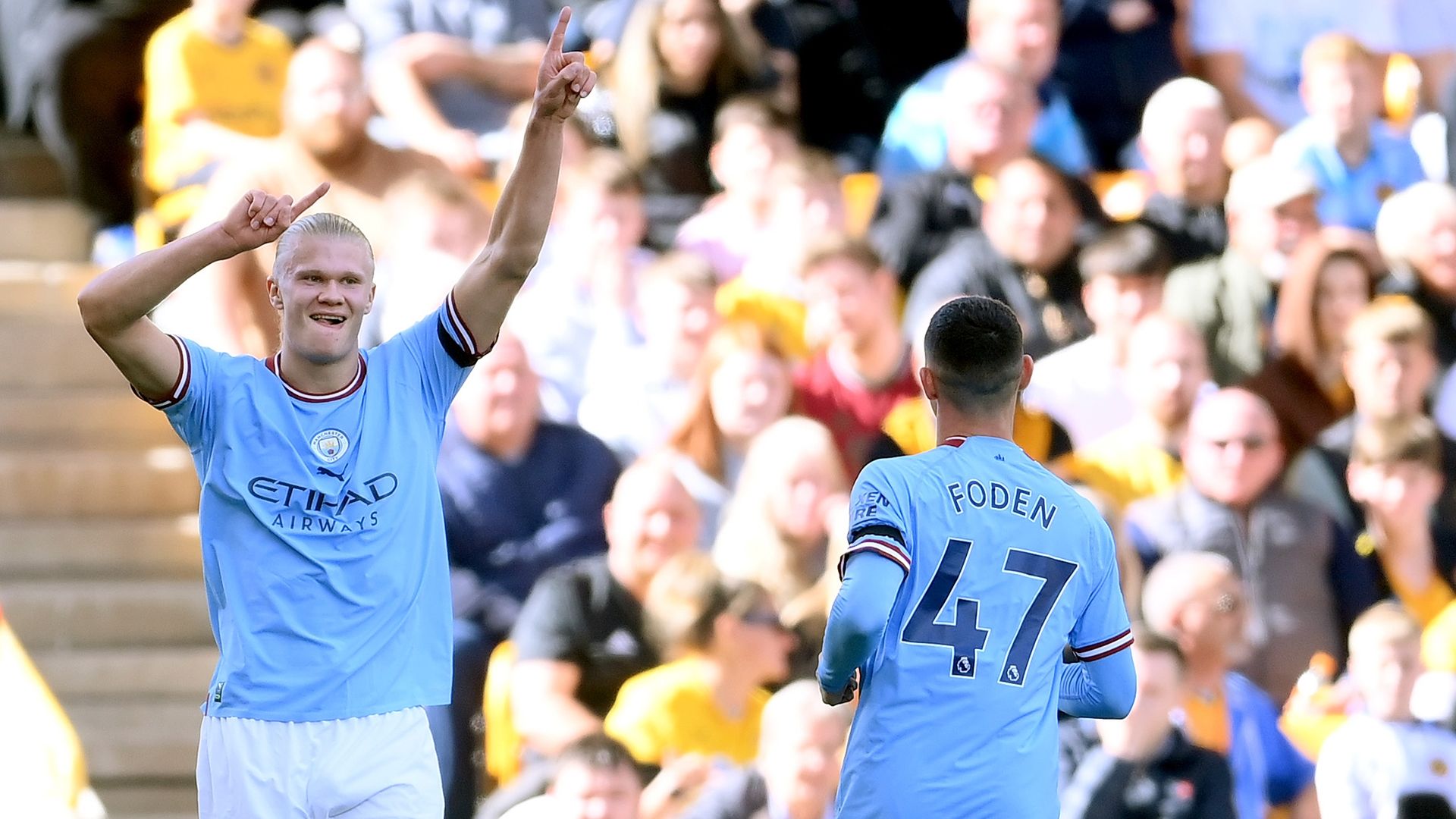 Erling Haaland Phil Foden Man City 2022-23