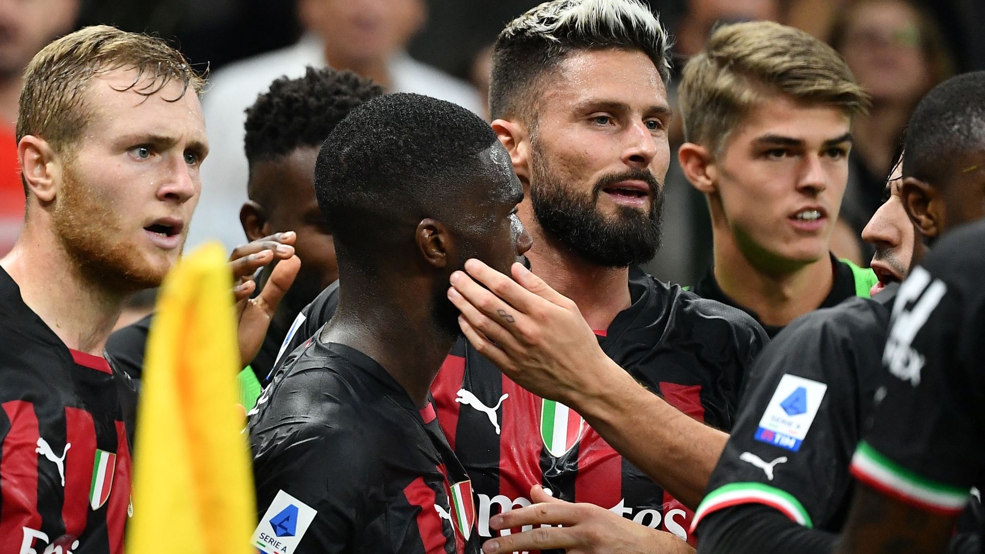 Tomori celebrating Milan Juventus Serie A