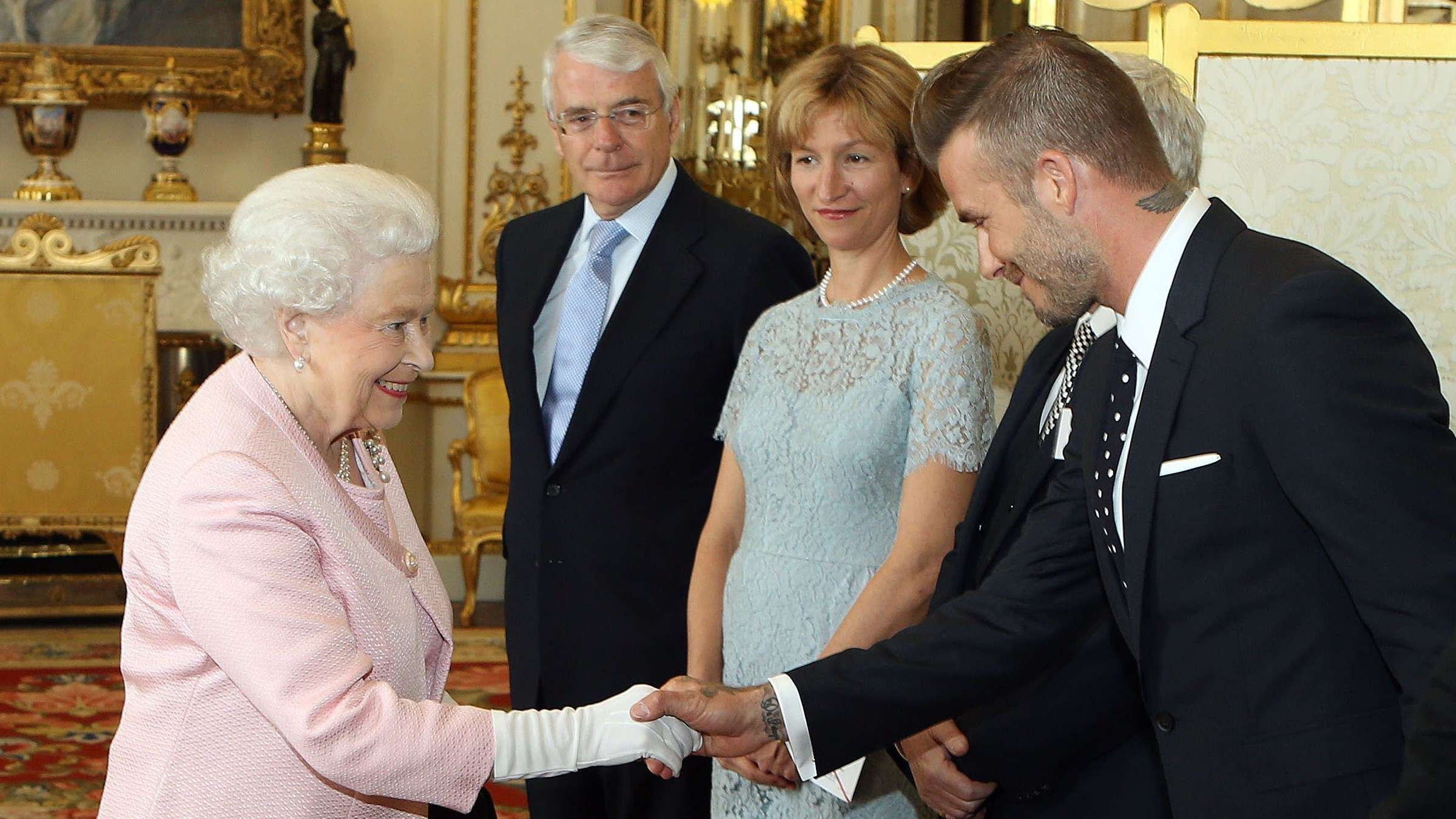David Beckham Queen Elizabeth II