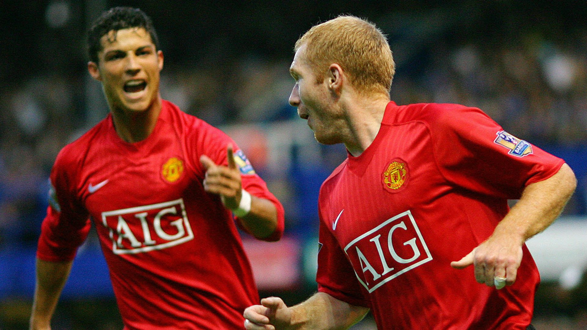 Cristiano Ronaldo Paul Scholes Man Utd 2007