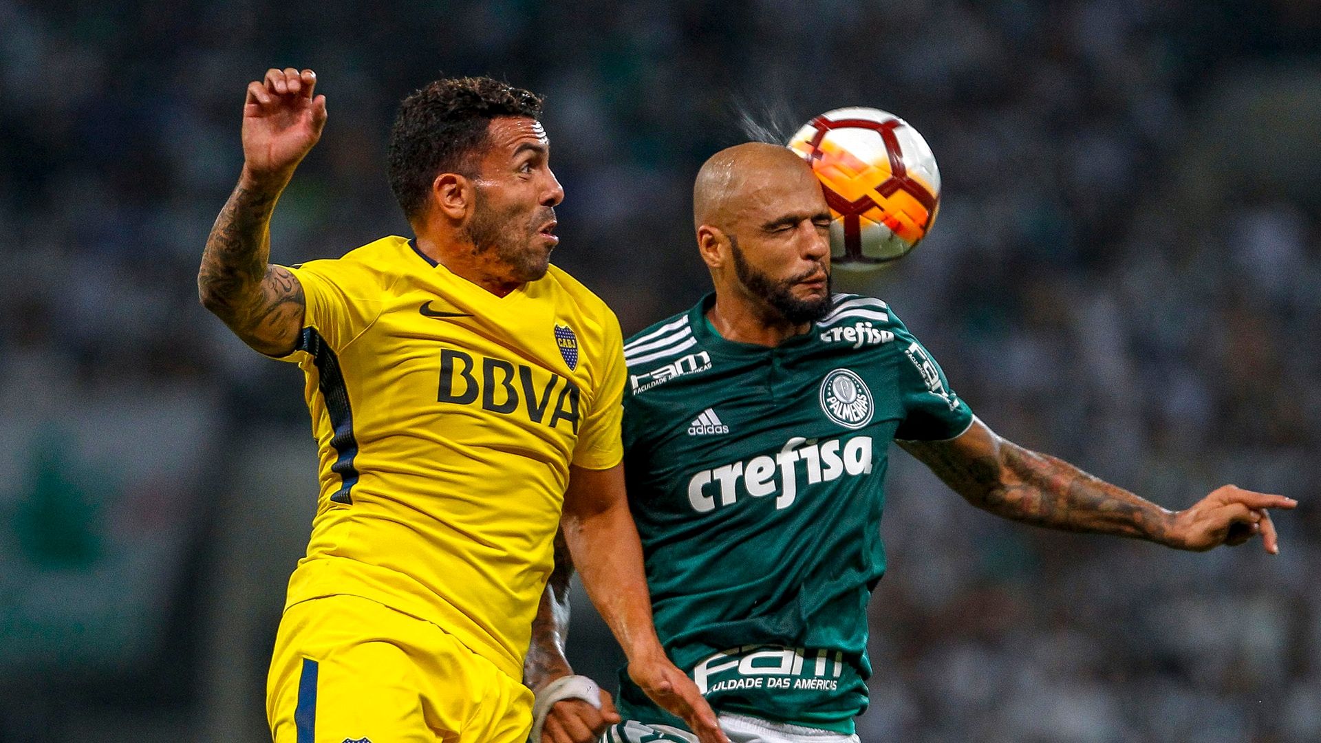 Carlos Tevez Felipe Melo Palmeiras Boca 11042018 Copa Libertadores