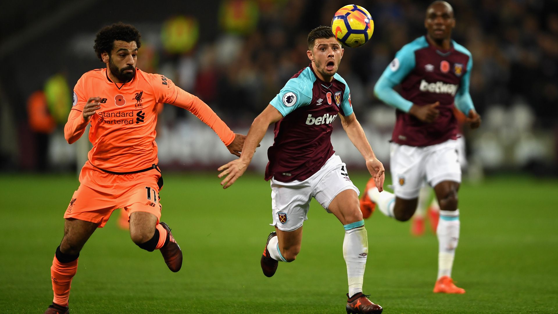 FC Liverpool West Ham United Mohames Salah Aaron Cresswell 04112017