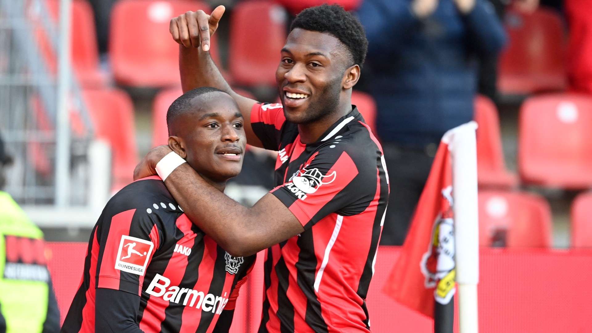 Leverkusen's Mousse Diaby and Evans Fosu Mensah