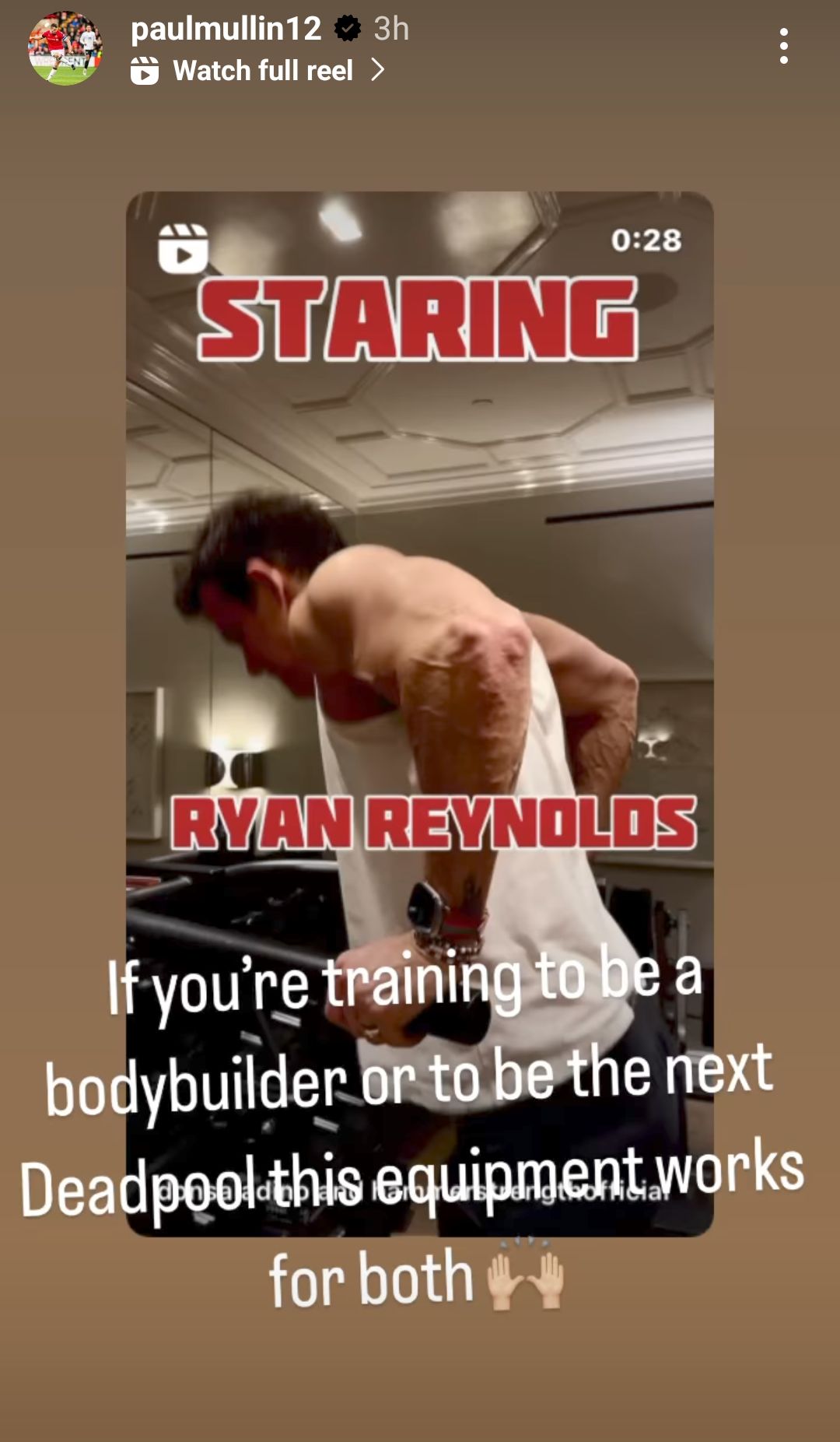 Paul Mullin Ryan Reynolds Instagram