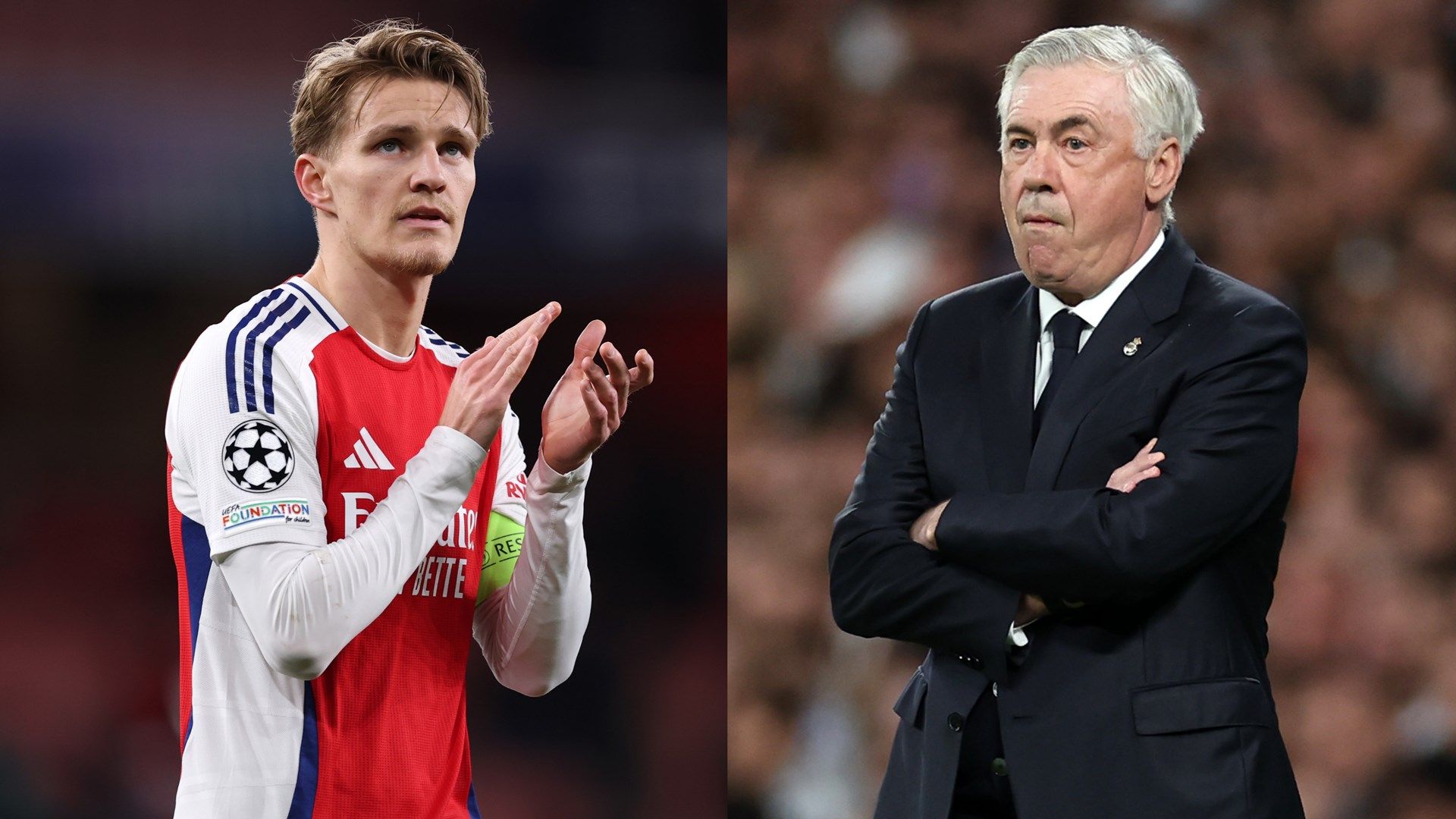 Martin Odegaard Carlo Ancelotti Real Madrid Arsenal