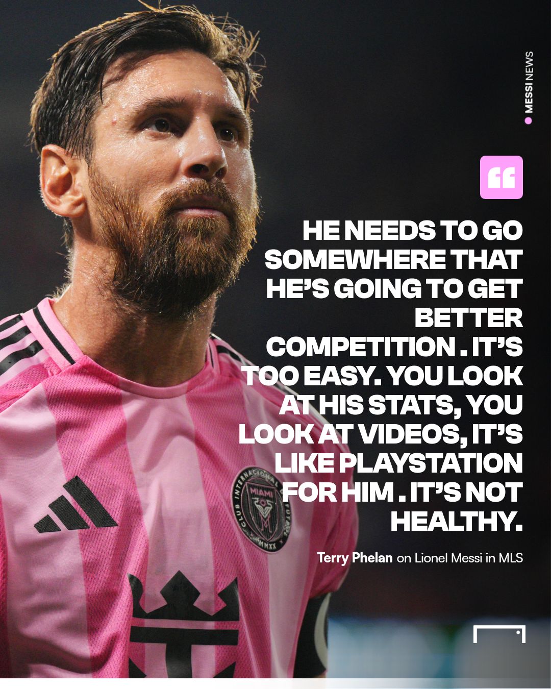 Terry Phelan Lionel Messi MLS