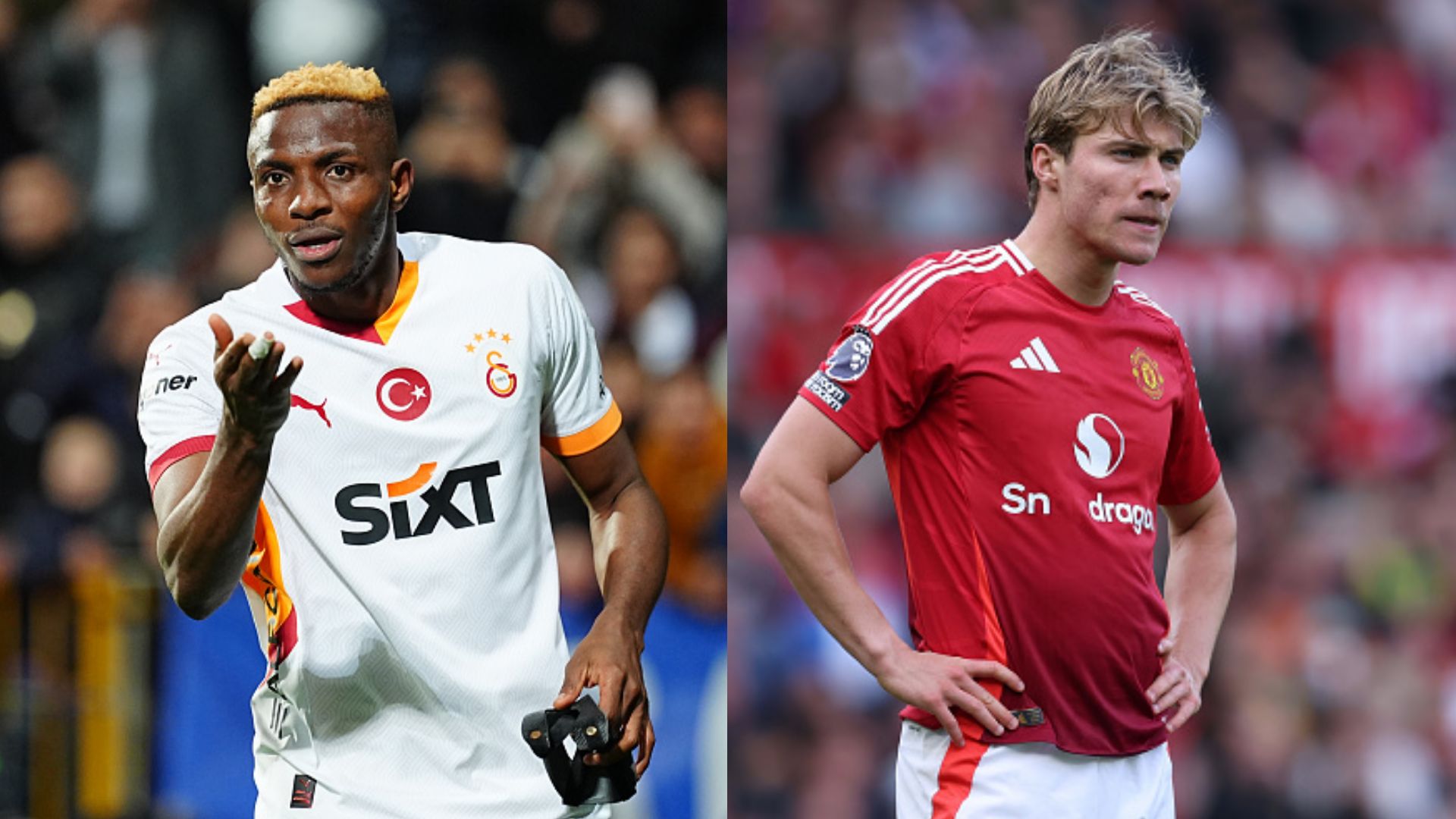 Victor Osimhen Rasmus Hojlund Man Utd Napoli 2025