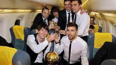 Ballon d'or Messi Xavi Iniesta 2012