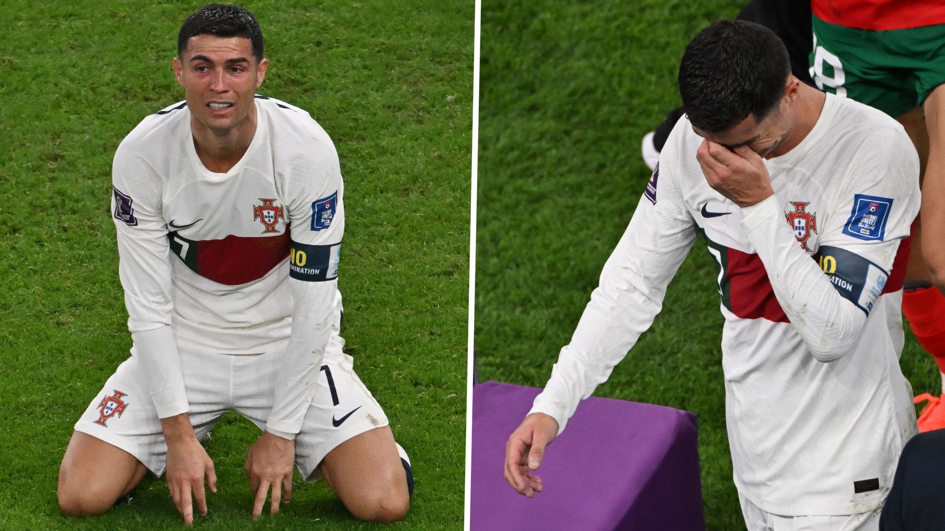 Maroc Portugal Larmes Cristiano Ronaldo Coupe du monde 2022
