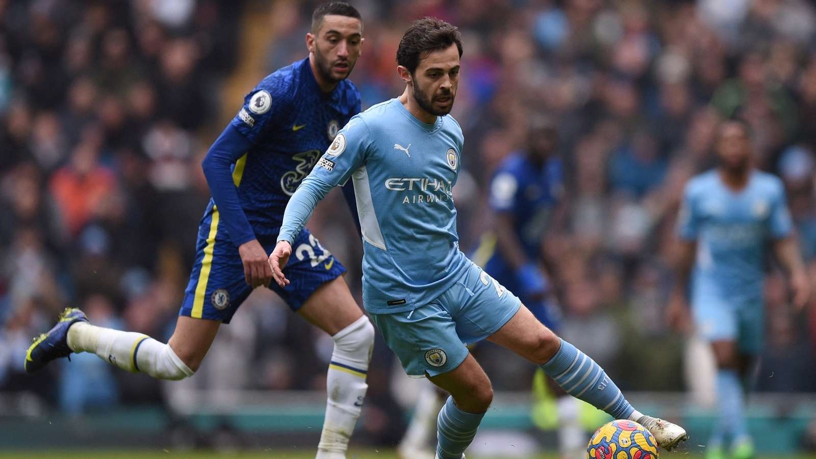 Hakim Ziyech, Bernardo Silva Manchester City Vs Chelsea