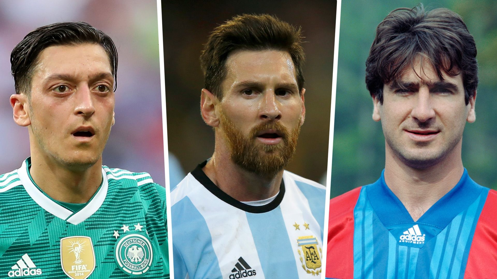 Ozil Messi Cantona split