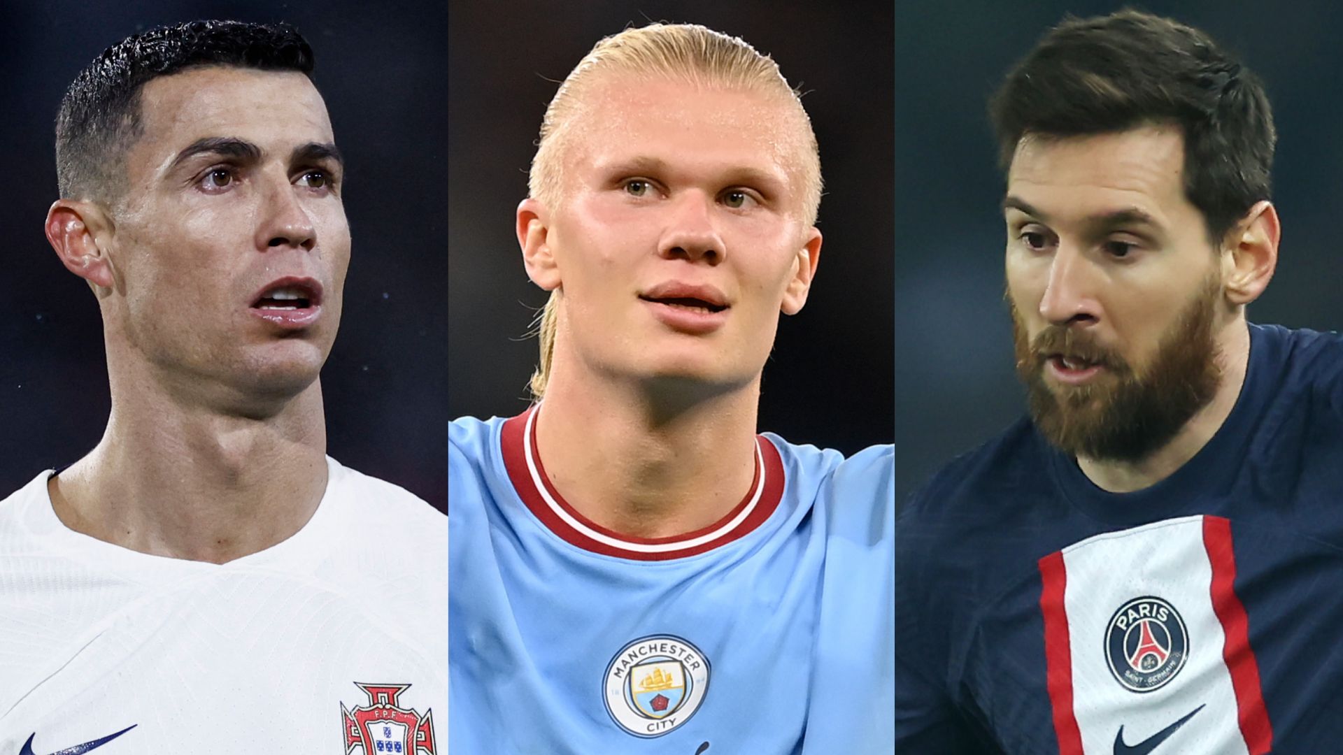 Cristiano Ronaldo Erling Haaland Lionel Messi