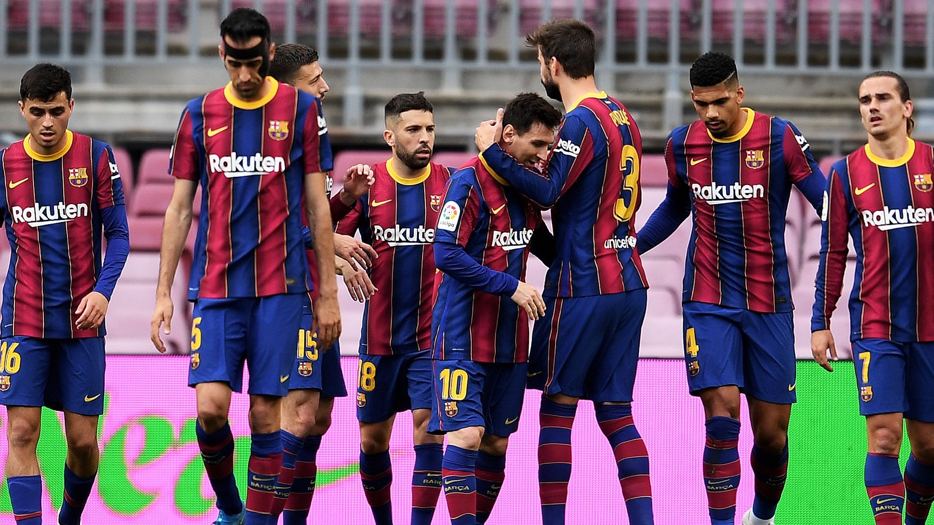 Barcelona, Messi, Piqué, Griezmann, Araujo, Alba y Pedri