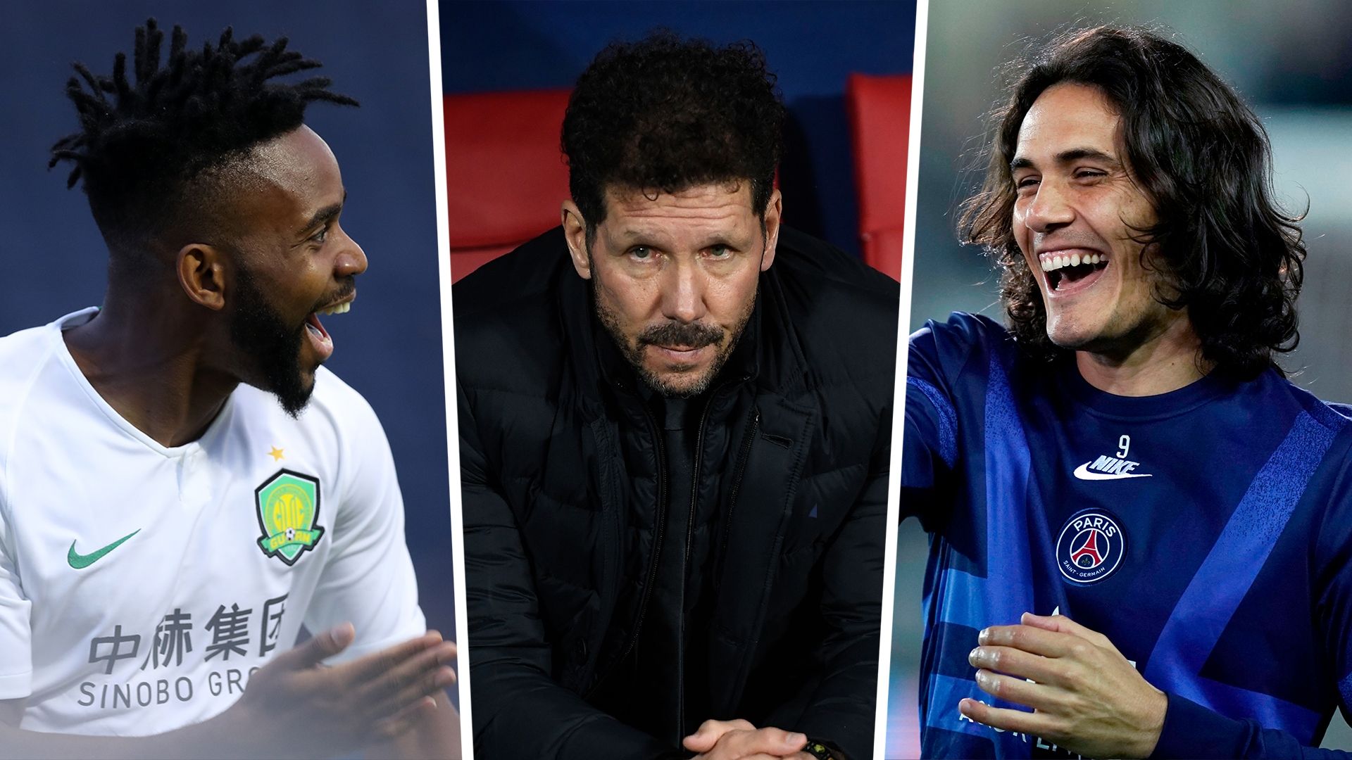 Cedric Bakambu, Diego Simeone, Edinson Cavani