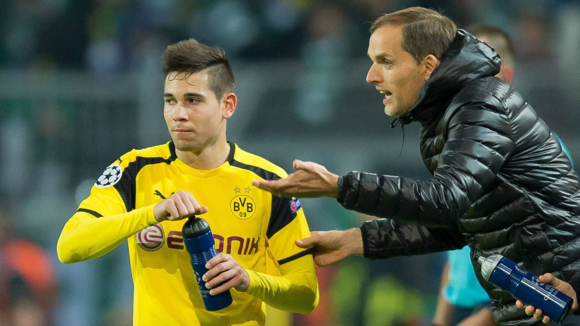 GERMANY ONLY: RAPHAEL GUERREIRO THOMAS TUCHEL BORUSSIA DORTMUND