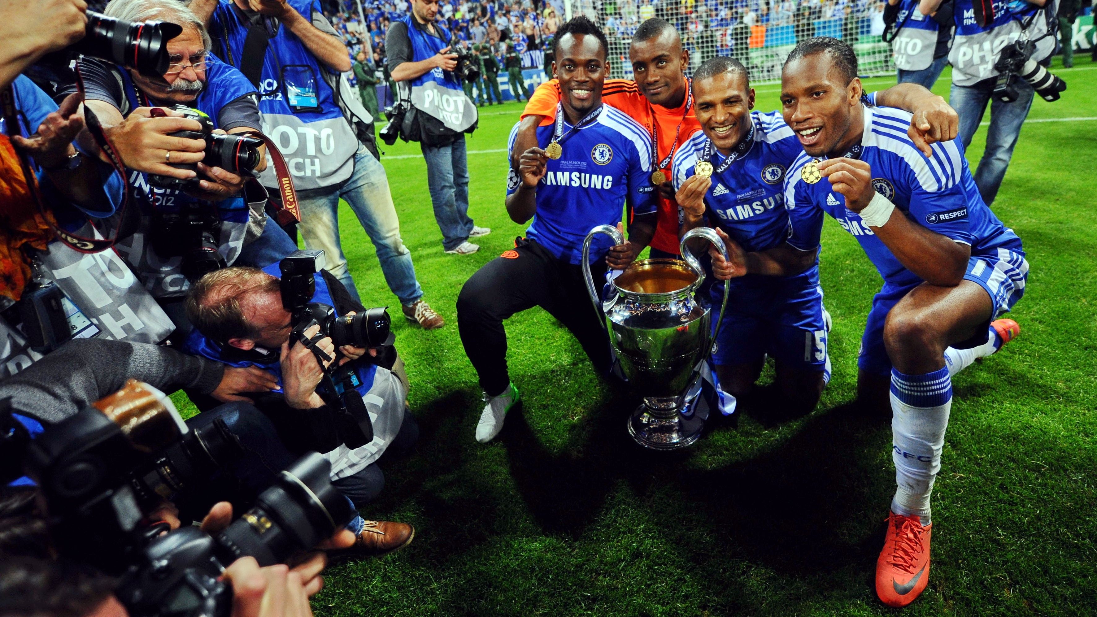 Michael Essien Salomon Kalou Florent Malouda Didier Drogba Chelsea Champions League