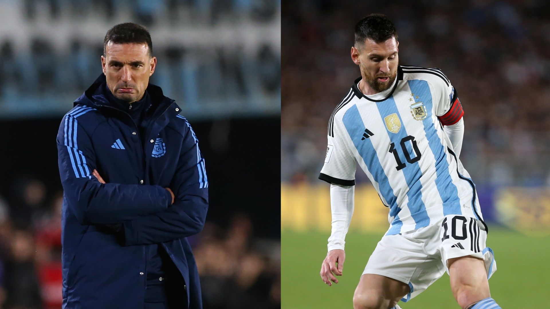 Scaloni Messi split October 2023