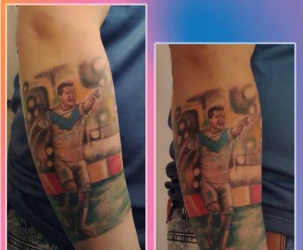 Tatuaje hincha de Vélez Mauro Zarate