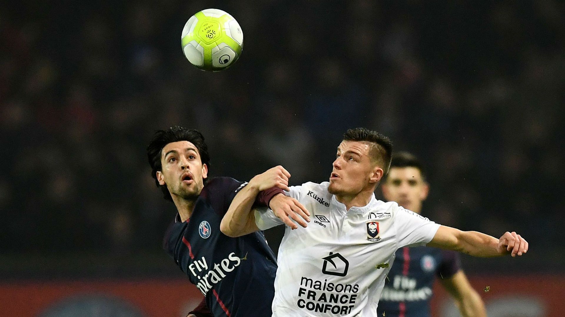 Javier Pastore Frederic Guilbert PSG Caen Ligue 1 20122017