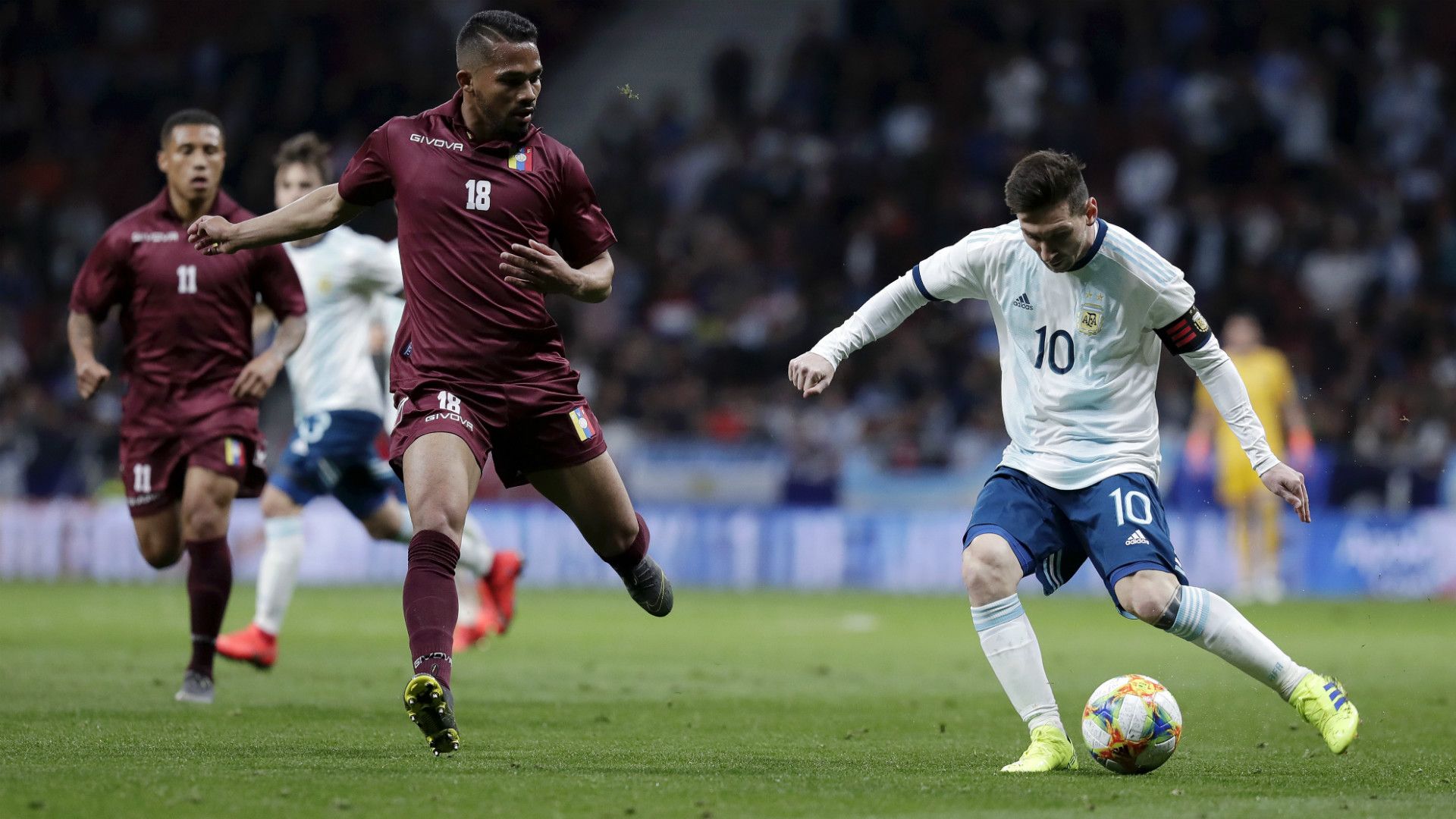 Yangel Herrera Lionel Messi Venezuela Argentina Amistoso 22032019