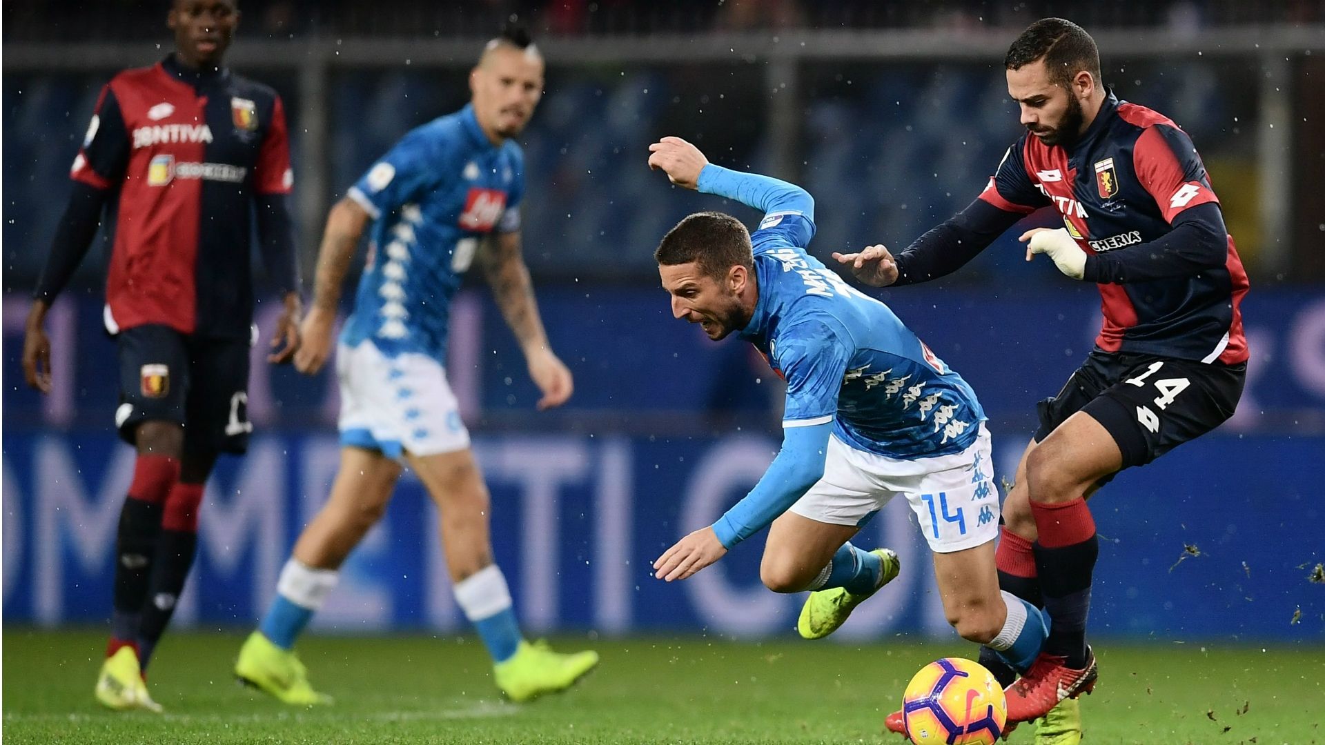 Davide Biraschi Dries Mertens Genoa Napoli Serie A
