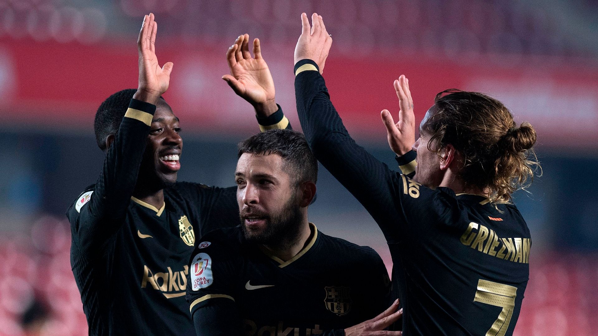 Ousmane Dembele Jordi Alba Antoine Griezmann Barcelona 2020-21