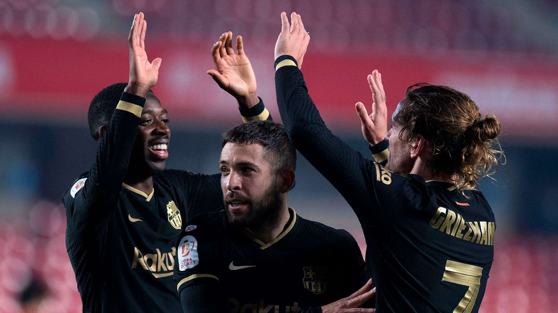 Ousmane Dembele Jordi Alba Antoine Griezmann Barcelona 2020-21