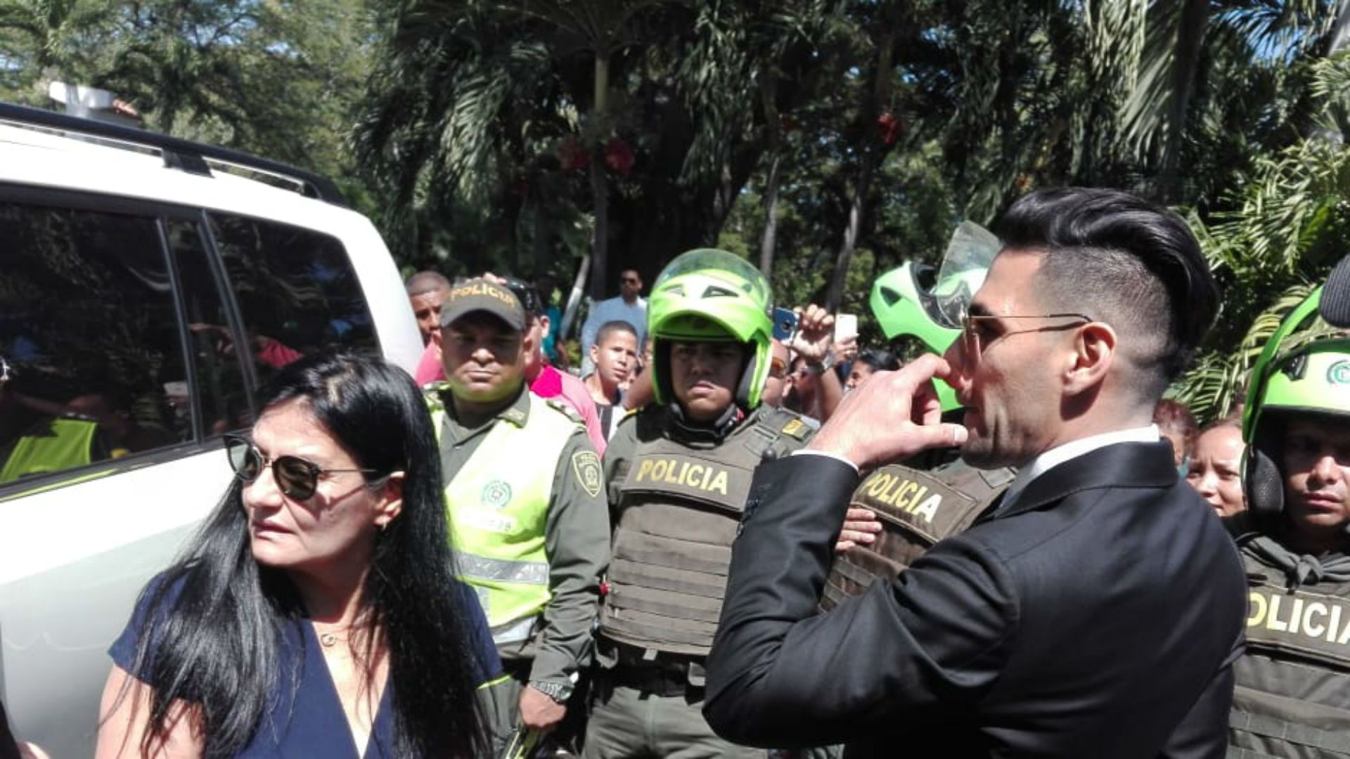 Falcao en funeral de su padre