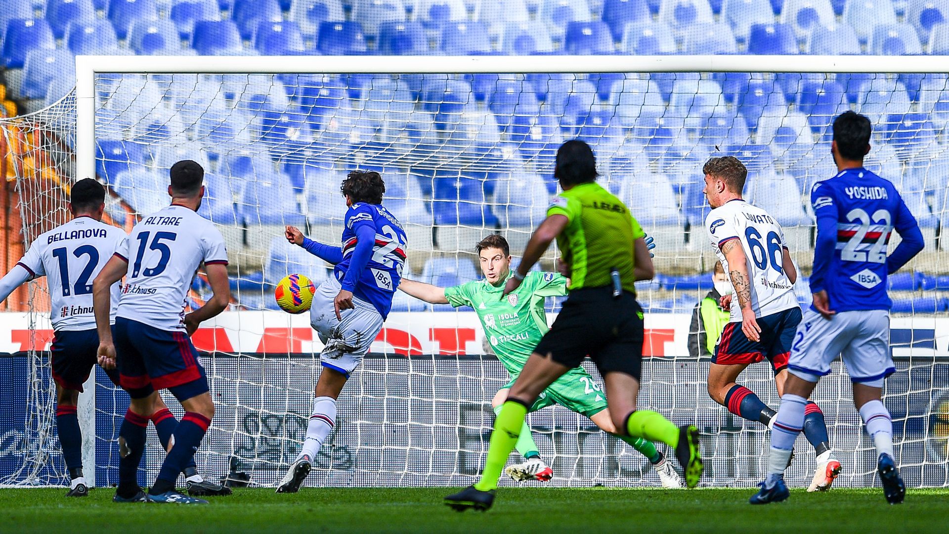 Gabbiadini Sampdoria Cagliari 2022