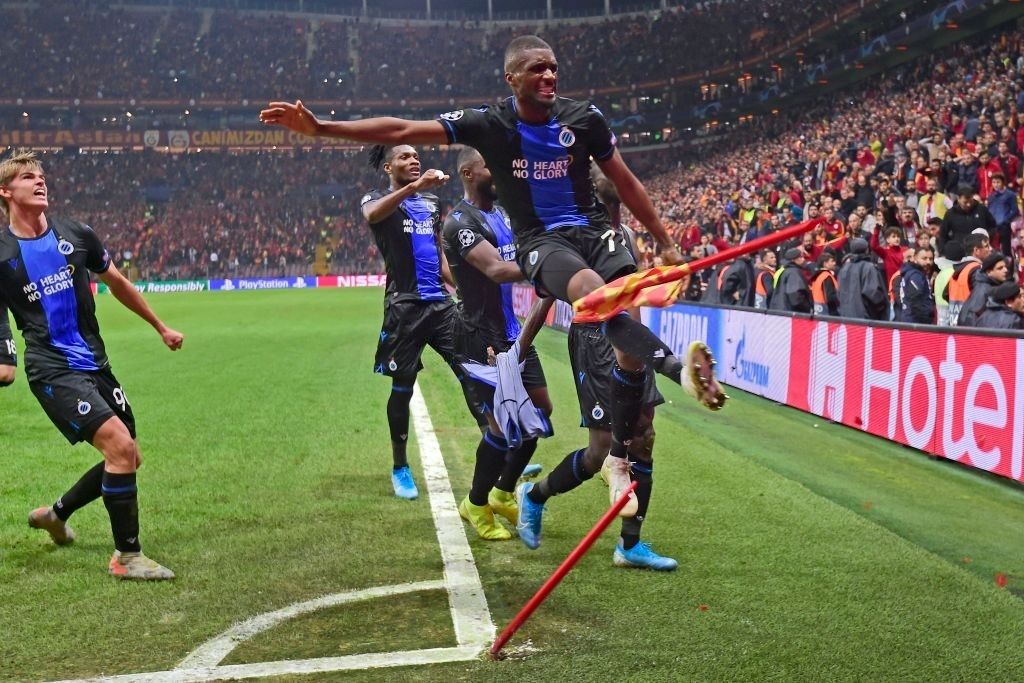 Club Brugge vs Galatasaray  Clinto Mata  Krepin Diatta red card Champions League 26112019