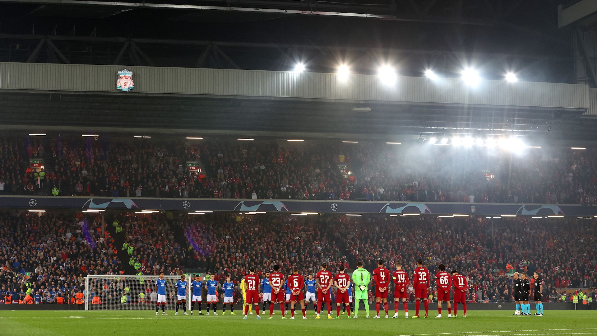 Liverpool vs Rangers - Moment of Silence