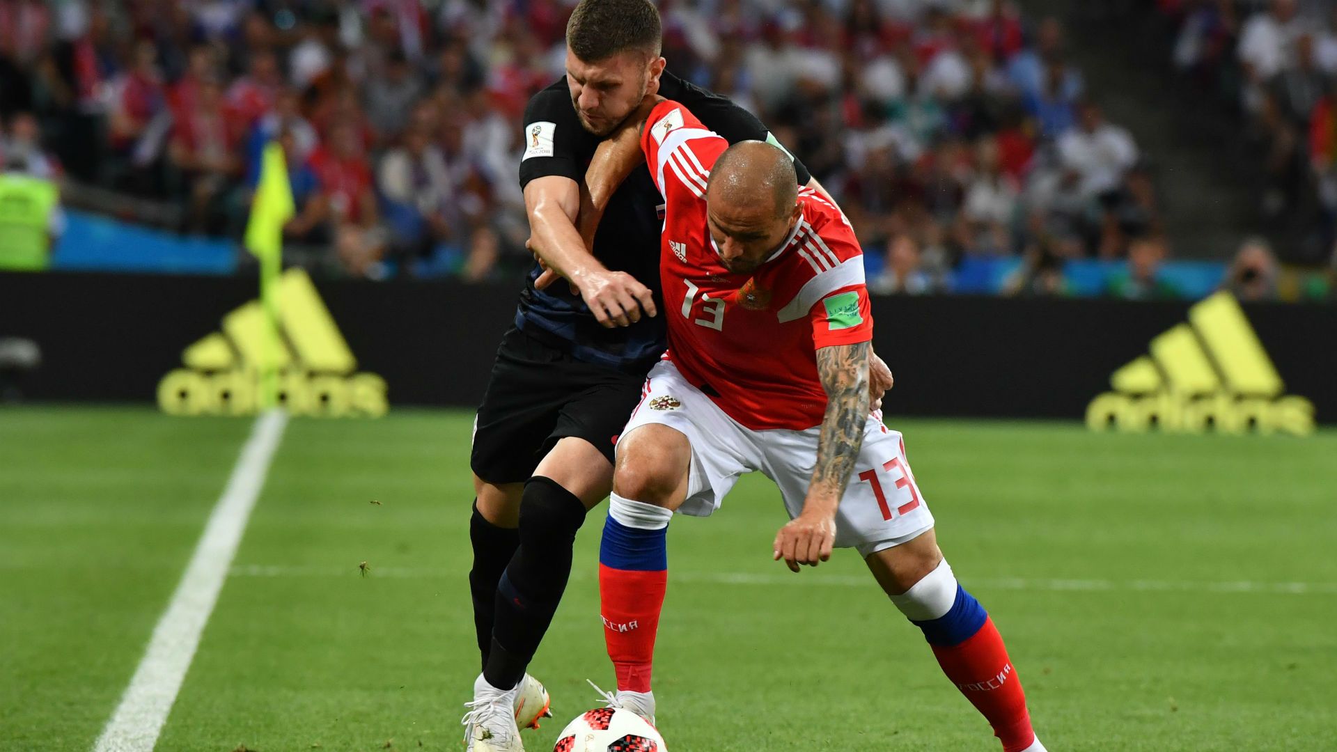 russia croatia - ante rebic fedor kudryashov - world cup - 07072018