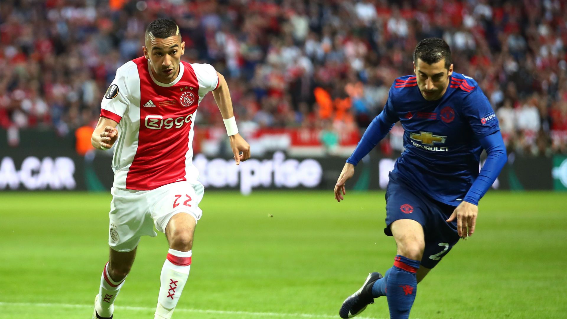 Hakim Ziyech Ajax Henrikh Mkhitaryan Manchester United