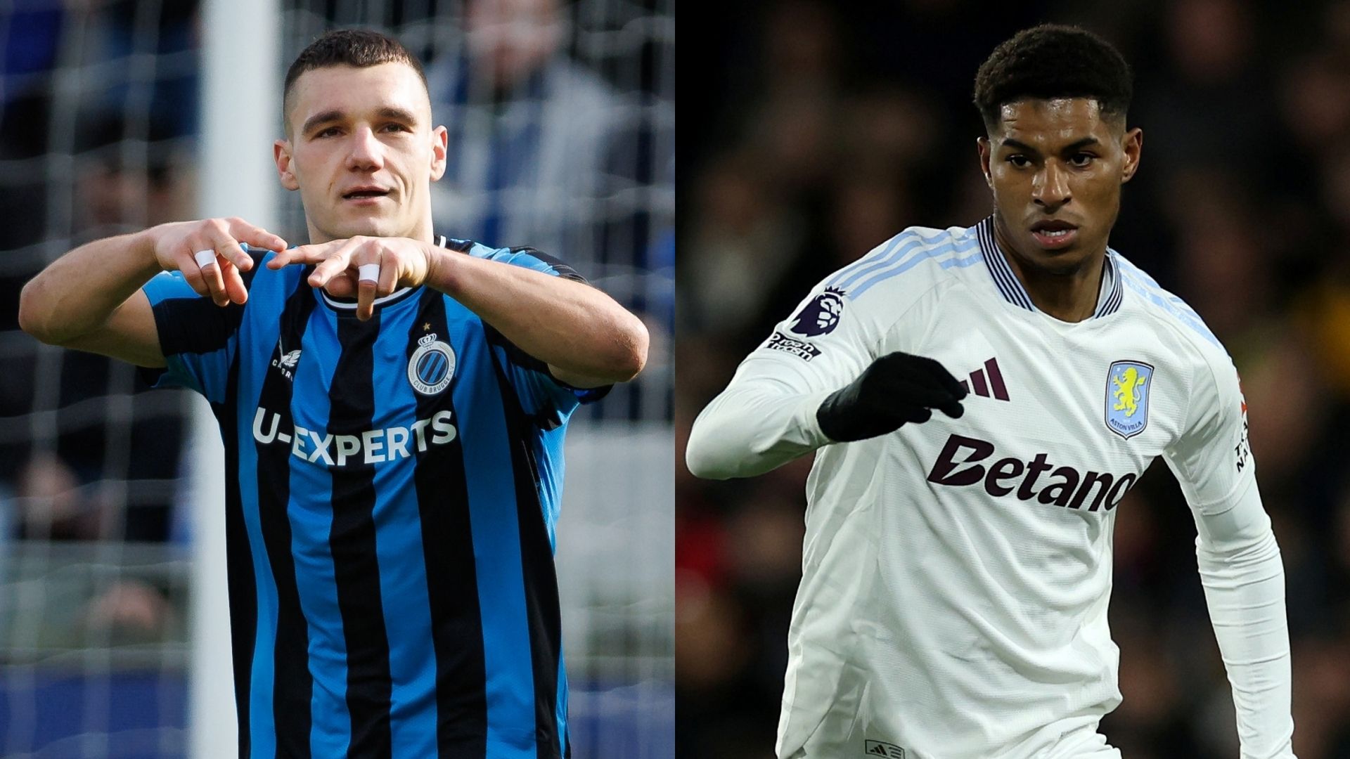 Ferran Jutgla Club Brugge Marcus Rashford Aston Villa