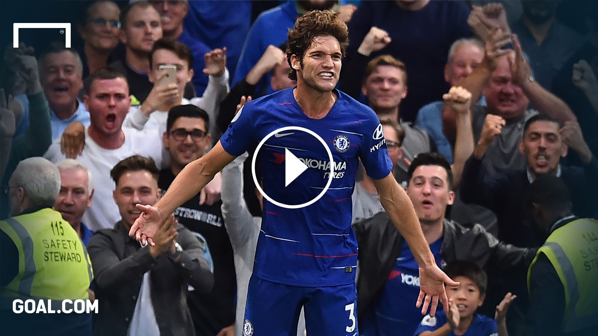 Playbutton Marcos Alonso Chelsea Arsenal