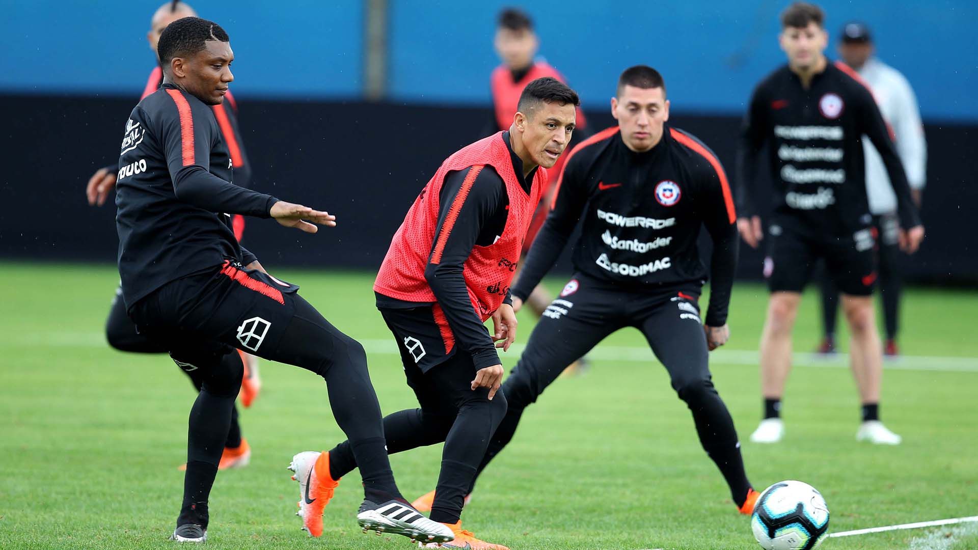 Alexis Sánchez - Junior Fernandes - Nicolás Castillo - Selección chilena - Chile