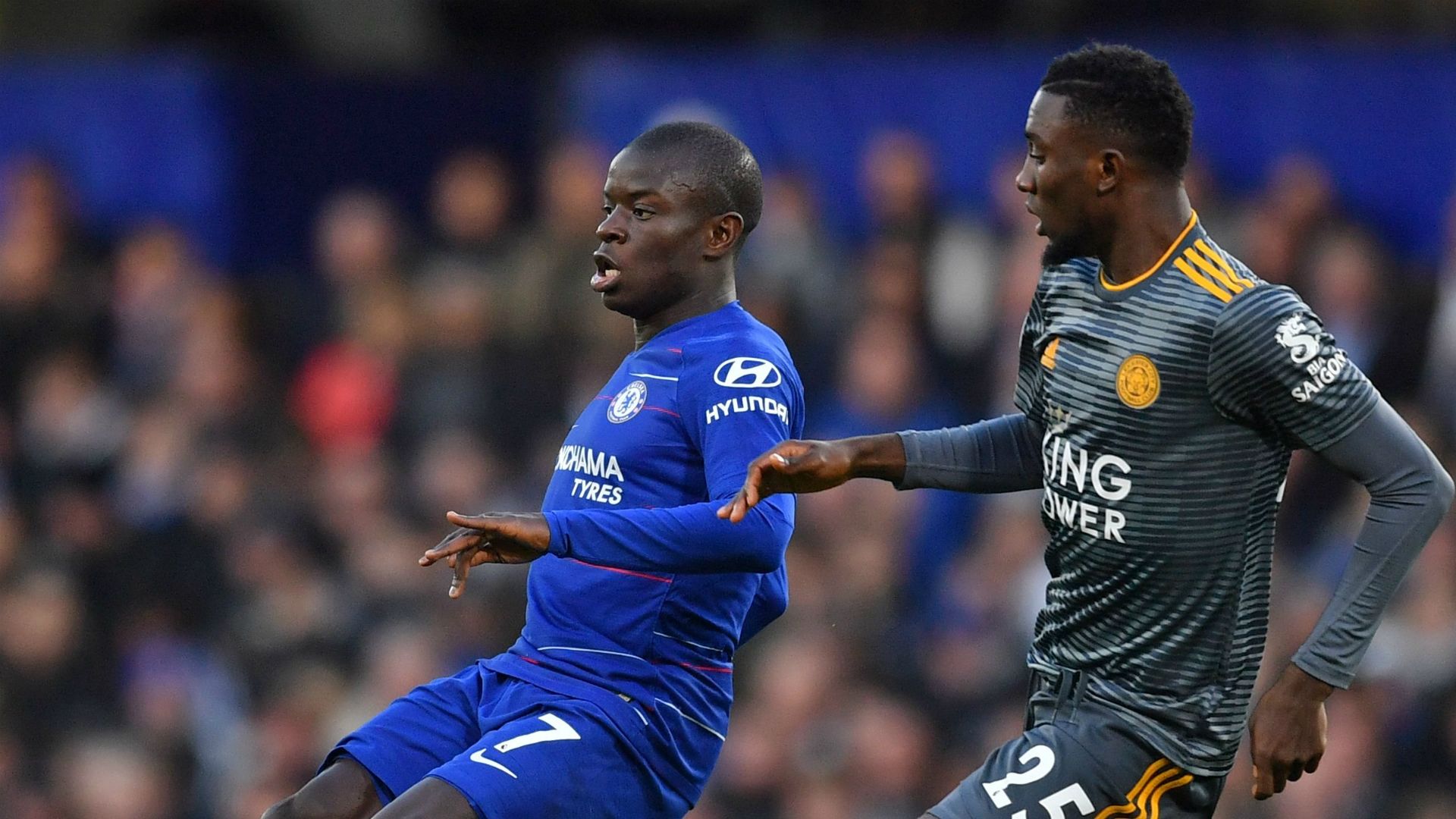 Wilfried Ndidi, NGolo Kante - Chelsea vs Leicester City