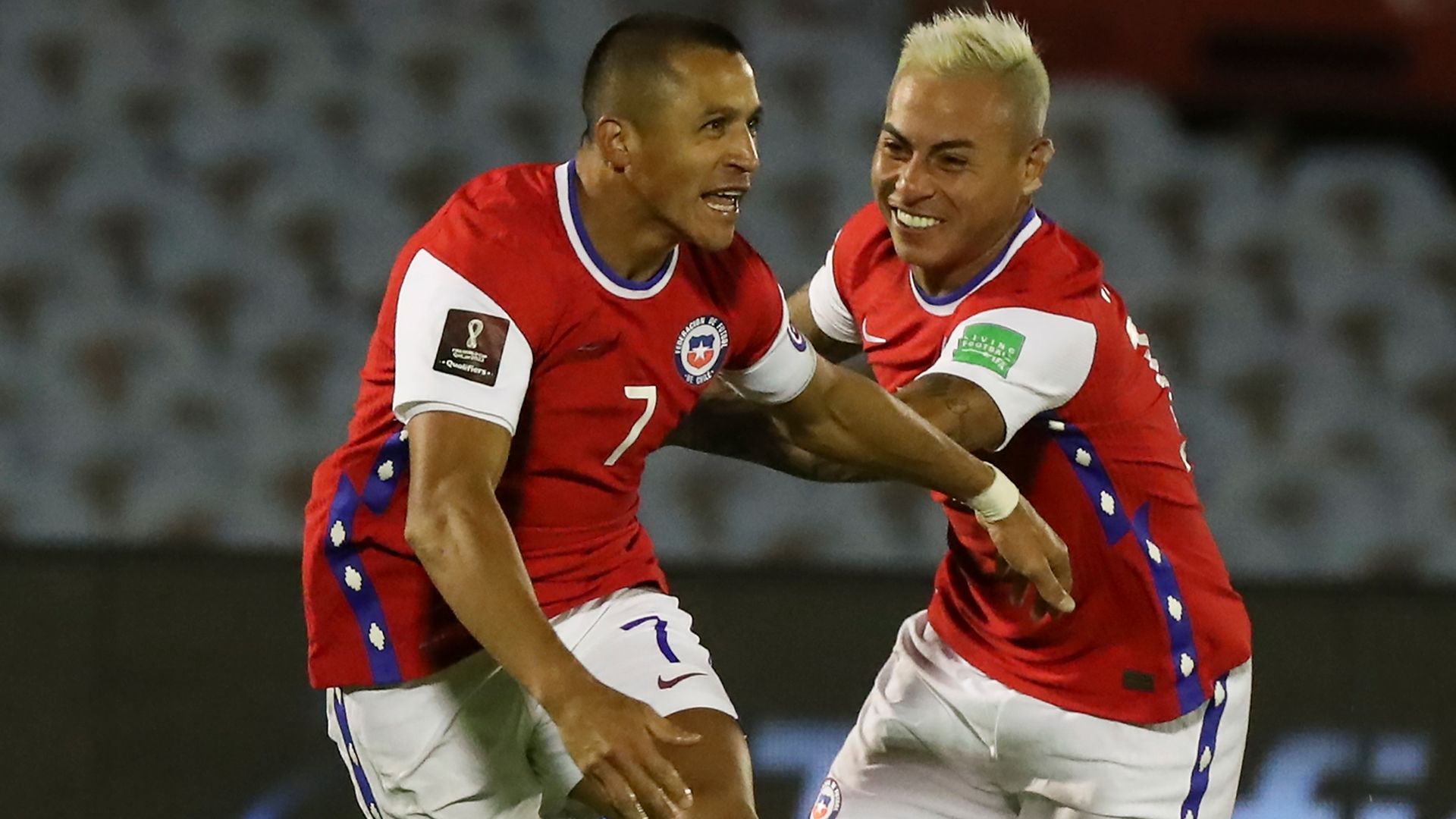 Alexis Sanchez Eduardo Vargas Uruguay Chile Eliminatorias Sudamericanas 08102020