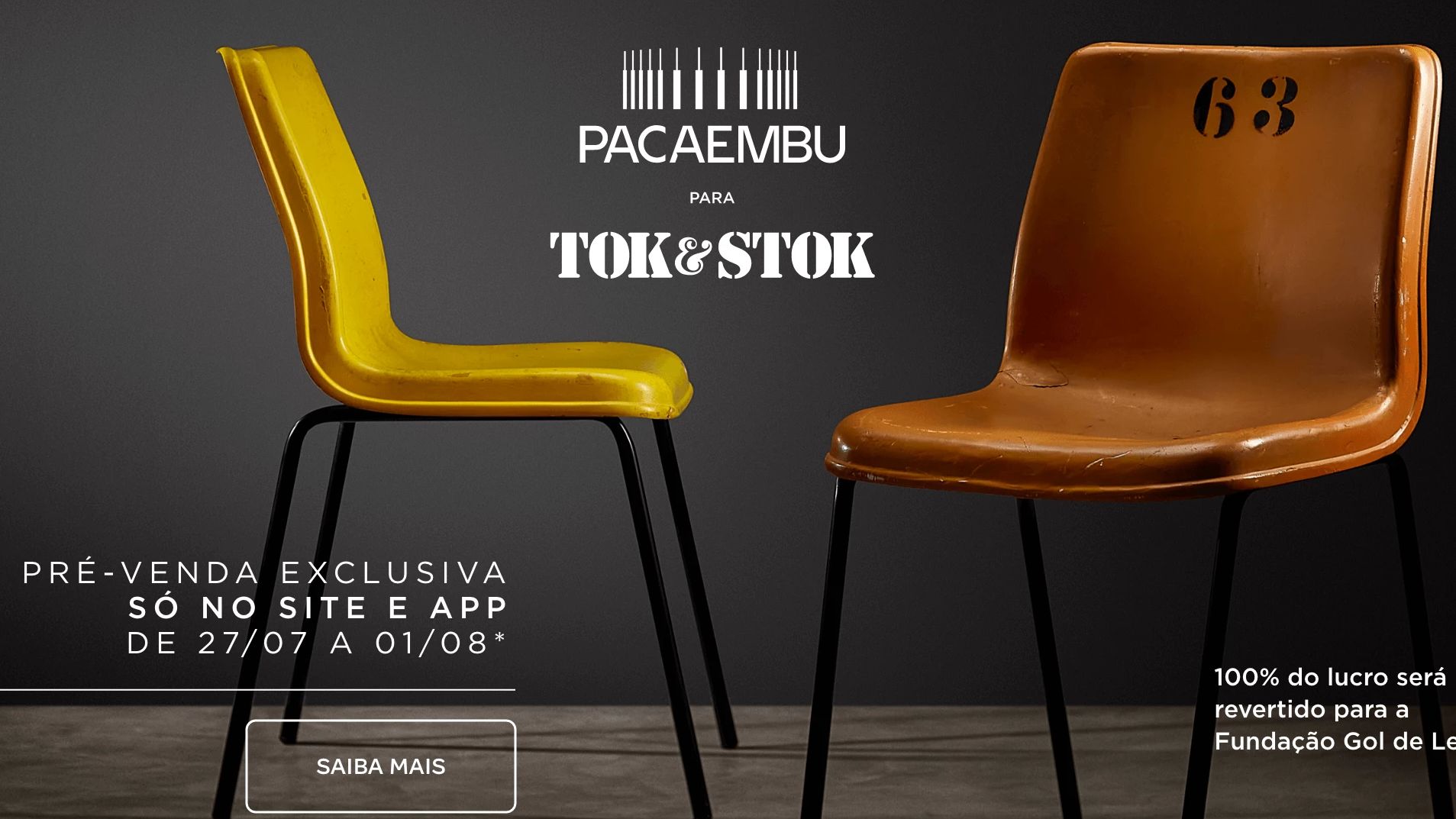 Anúncio cadeira do Pacaembu