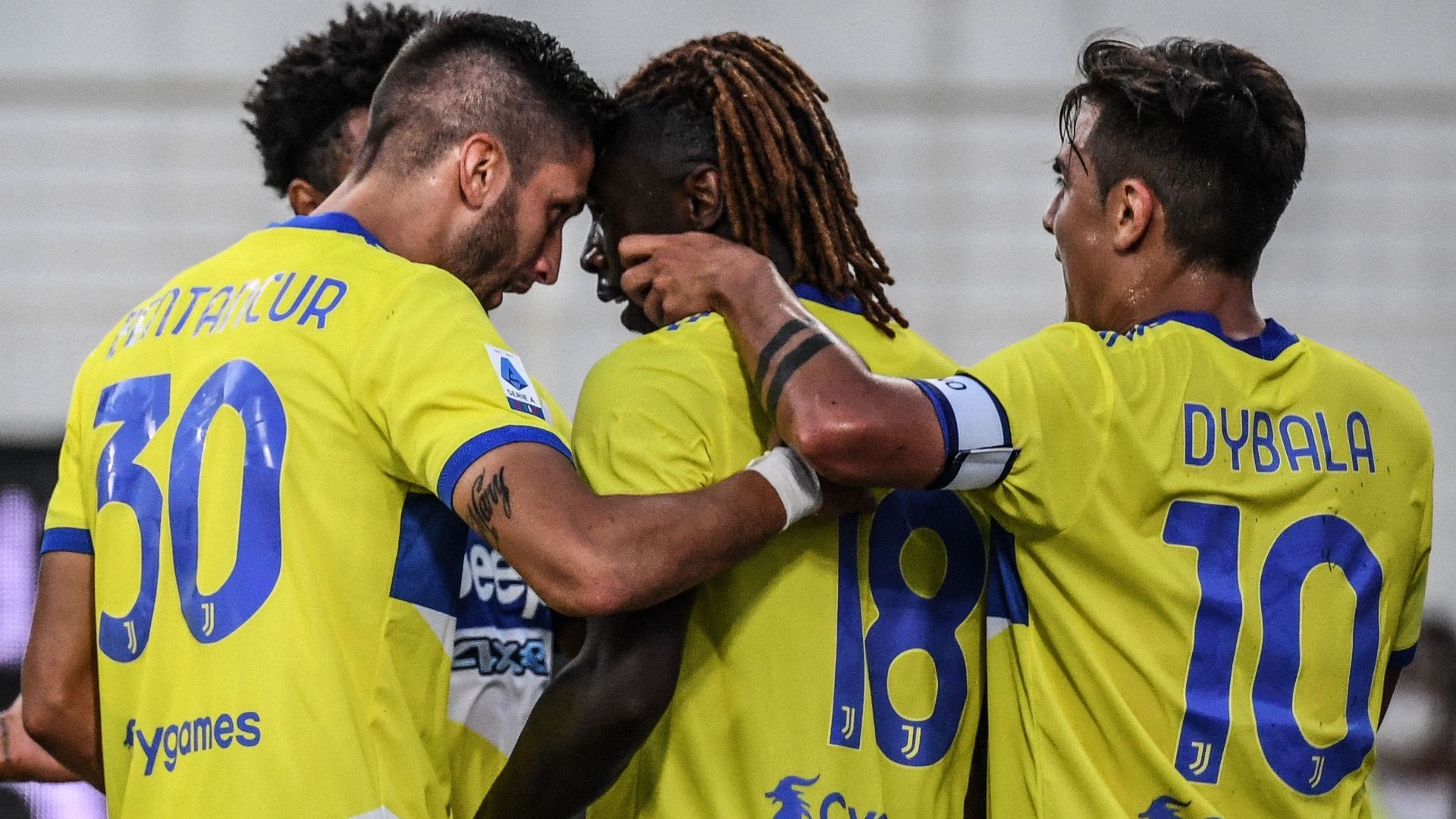 Juventus celebrating Spezia Serie A